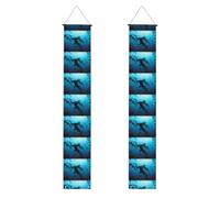 Requins-marteaux imprimés, Décorations pour fête de remise de diplômes - Bannière de bienvenue à suspendre au porche, pour l'intérieur et l'extérieur