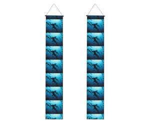 Requins-marteaux imprimés, Décorations pour fête de remise de diplômes - Bannière de bienvenue à suspendre au porche, pour l'intérieur et l'extérieur