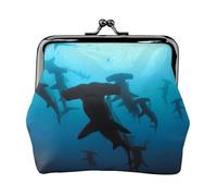 Requins-marteaux imprimés,Porte-Monnaie en Cuir PU, Petit Portefeuille, Pochette à Monnaie avec Fermoir Baiser
