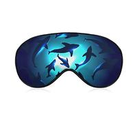Requins sous-marins masque pour les yeux endormis avec sangle réglable pour les yeux bandés pour les voyages en avion