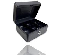 Requisite Needs Tirelire en métal avec serrure et 2 clés pour plus de sécurité Noir 15,2 cm