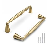 Rergy Lot de 10 poignées de meuble - Champagne doré - 128 mm - Pour | Poignées de meubles robustes en alliage de zinc, bords arrondis sans risque de blessure, design incurvé élégant et moderne