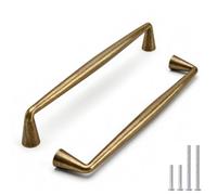 Rergy Lot de 10 poignées de meuble vintage en bronze - 160 mm - Pour | Poignées d'armoire robustes en alliage de zinc, bords arrondis sans risque de blessure, design incurvé rétro