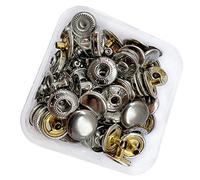 RERI Anorak Boutons pression en argent Diamètre 12,5 mm Pour veste d'artisanat en cuir, sac à main, portefeuille