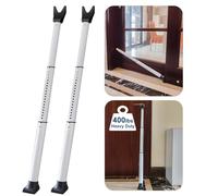 Rerishom Lot de 2 barres de sécurité pour porte d'appartement, chambre d'hôtel, quincaillerie de porte moustiquaire