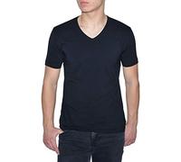 ReRock by Young & Rich T-shirt à col en V pour homme Coupe ajustée, Noir , XXL