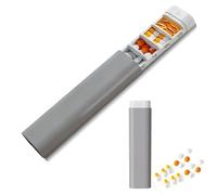 REROON Weekly Medicine Pill Organizer for Easy Filling | Portable Travel 7 Day Pill Box | Drawer-Shaped Medicine Container Case for Vitamins, Fish Oils, Supplements | Daily & Home Tablet Cruise | Grey