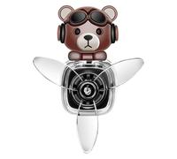 Réructeur D'air De Voiture Pilote D'ours - Mignon Cartoon Airplane Car Diffuseur Avec Parfum De Longue Durée, Ornement D'aromathérapie Automobile Pour La Décoration Intérieure Et L'élimination D