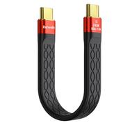 Rerwelin Câble USB 4 2.0/USB C court pour câble Thunderbolt 5 5,2", 80 Gbit/s, 120 Gbps BW, 240 W, 8K @ 165 Hz, 4K @ 540 Hz pour Thunderbolt 4/5, iPhone 17/16, SSD, Mac mini, eGPU, MacBook Pro M4 M5