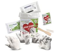 Reschimica KIT MOULAGE MAINS avec Alginate, Plâtre Céramique, Seau et Spatule. Idée cadeau pour couples, amis et famille, non-toxique et facile à utiliser à la maison - LOVE CAST KIT