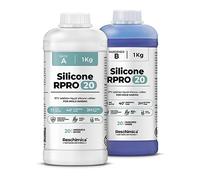 Reschimica Caoutchouc de Silicone Liquide pour Moulage 1:1 R Pro 20, 100% sûr, Non Toxique, Facile à Utiliser, Silicone de Moulage avec catalyseur au Platine (2 kg)