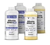 Caoutchouc de silicone liquide 1:1 pour moulage R PRO 30, non toxique, pour moules durs et compatible avec les résines, la cire, le plâtre et d'autres matériaux (4 kg)