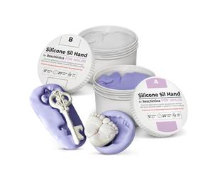 RESCHIMICA Silicone pour Moulage SIL HAND en Pâte (250 gr) Silicone RTV 1:1 pour Petits Objets Moulage Précis Haute Reproduction des Détails Kit à Deux Composants et Moldes Dentaires