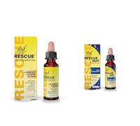 RESCUE - Compte-Gouttes - Réconfort, calme et sérénité - Mélange naturel de 5 Fleurs de Bach Original - Idéal pour stress du quotidien : voyages, examens, journées chargées - 10ml (Jour + Nuit)