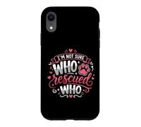 Rescue Dog Owner I'm Not Sure Who Rescued Who Abri pour Chien Coque pour iPhone XR