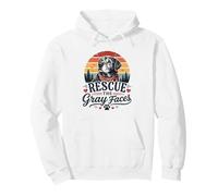 Rescue Grey Faces I Love Rescue Dogs Moms Chiens Seniors Chiot Sweat à Capuche