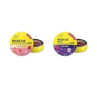 RESCUE KIDS - Pastilles goût Fraise + Framboise - Bien-être émotionnel naturel - Mélange de 5 Fleurs de Bach Original - Pour la rentrée, les voyages, les vacances - Sans alcool - 50g (Jour + nuit)