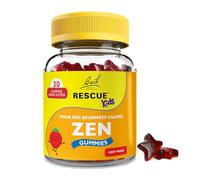 RESCUE KIDS Zen Gummies Fraise - Bien-être émotionnel - Mélange de 5 Fleurs de Bach Original - Idéal pour la rentrée des classes, les voyages et les vacances - Sans alcool - 30 gommes