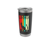 Rescue Mama apparel Cat Rescue Mom Gift Cat Lover Adopt Cat Gobelet isotherme en acier inoxydable double paroi