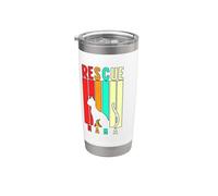 Rescue Mama apparel Cat Rescue Mom Gift Cat Lover Adopt Cat Gobelet isotherme en acier inoxydable double paroi