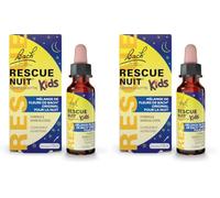 Rescue Nuit Kids Compte-gouttes, Participe à des nuits sereines, sans alcool, Vegan, Complément alimentaire, 1 Flacon Compte Gouttes x 10 ml (Lot de 2)