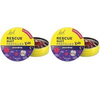 RESCUE NUIT KIDS - Jolis Rêves - Pastilles Framboise Sans Alcool, Sans Sucres - Apaisant, Calmant et Relaxant pour Enfants - Favorise le Sommeil Serein et Réparateur - 50g (Lot de 2)