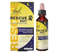 RESCUE NUIT PETS - Compte-Gouttes - Sérénité pour Animaux - Idéal Voyage, Toilettage, Bruit - Vegan & Sans Alcool - 20 ml