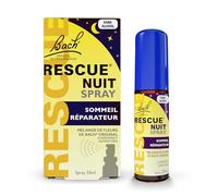 RESCUE NUIT Spray Sans Alcool 20ml - Mélange de 6 Fleurs de Bach Original - Idéal pour pensées qui tournent en boucle, périodes intenses