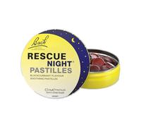 Rescue Pastilles de nuit (cassis), pour une nuit de sommeil naturelle, essences de fleurs naturelles, aide à se déconnecter des pensées répétitives, à se déconnecter des distractions, soutien
