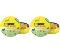 RESCUE - Pastilles goût Pomme Menthe - Bien-être émotionnel naturel - Mélange de 5 Fleurs de Bach Original - Idéal lors de déplacement, voyage, stress du quotidien - Sans sucre - 50g (Lot de 2)