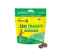 RESCUE Pets ZEN+ TRANSIT Friandises pour Chiens - Confort Digestif & Apaisement - Prébiotiques & Postbiotiques - Au Canard - Sans Céréales, Sans Alcool - Avec Fleurs de Bach Original - 60 Friandises
