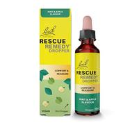 Rescue Remedy Compte-gouttes 20 ml (menthe et pomme) Confort et rassurance, soutien naturel du bien-être émotionnel, formule végétalienne aux essences florales, voyage, examens