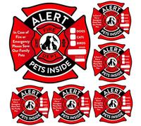 Rescue Retriever, 6pcs Pet Alert Safety Fire Rescue Sticker 4.72x4.72in PVC PVC Auto-Alerte Alerte de sécurité pour la Cour, la fenêtre, la Porte ou la Maison, Autocollants d'incendie