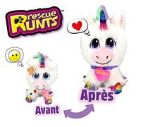 Rescue Runts, Peluche licorne à adopter, Peluche enfant, jouet vétérinaire, rainbow, 3 ans et plus