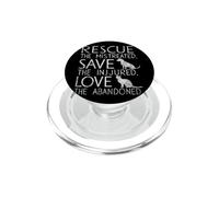 Rescue Save Love Pets Refuge pour Animaux PopSockets PopGrip pour MagSafe