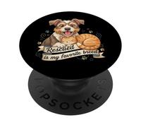Rescued is My Favorite Breed Dog Cat Pet Adoption PopSockets PopGrip Adhésif