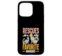 Rescues are My Favortie Aide au Refuge pour Animaux de Race Coque pour iPhone 15 Pro Max