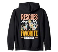 Rescues are My Favortie Aide au Refuge pour Animaux de Race Sweat à Capuche
