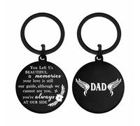 Resdink Cadeau de condoléances pour la perte de papa, cadeau commémoratif pour la perte d'un père, cadeau de décès pour papa, porte-clés pour deuil, Loss Dad, 1.4inch