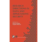 Research Directions In Data And Applications Security