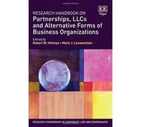Research Handbook on Partnerships, LLCs and Alternative Forms of Business Organizations (Research Handbooks in Corporate Law and Governance Series) - [Livre en VO] Robert W Hillman, Mark J Loewenstein