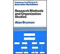 Research Methods And Organization Studies