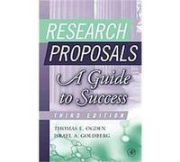 Research Proposals Israel A. Goldberg, Thomas E. Ogden (Auteur)