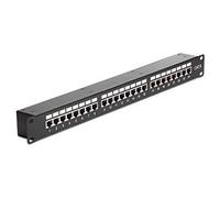 DELOCK 19" Patchpanel 24-Port Cat6 geschirmt schwarz