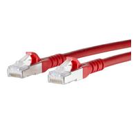 Metz Connect 1308450566-E RJ45 Câble réseau, câble patch CAT 6a S/FTP 0.50 m rouge avec cliquet d'encastrement 1 pc(s)