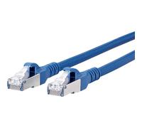 Metz Connect 1308451544-E RJ45 Câble réseau, câble patch CAT 6a S/FTP 1.50 m bleu avec cliquet d'encastrement 1 pc(s)