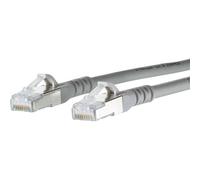 Metz Connect Câble réseau 1308453033-E RJ45 Cat6a S/FTP avec cliquet d'encastrement 3,00 m gris