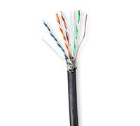 Réseau Câble Rouleau | CAT6 | Rigide | S/FTP | Cuivre | 100.0 m | Dehors | Rond | PE | Noir | Boîte