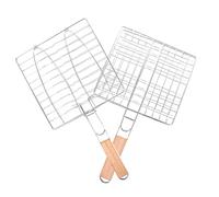 Réseau de barbecue, barbecue grill extérieur, 2 pièces filet de barbecue filet de grillage extérieur barbecue portable barbecue grill viande poisson grill panier barbecue grille panier à griller barbe