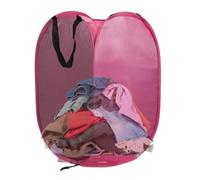 Réseau De Linge De Réseau - Hamper Pliable, Panier Stable Avec Poches Latérales, Conception D'économie D'espace | Pour Les Toilettes, Le Dortoir, Le Rangement